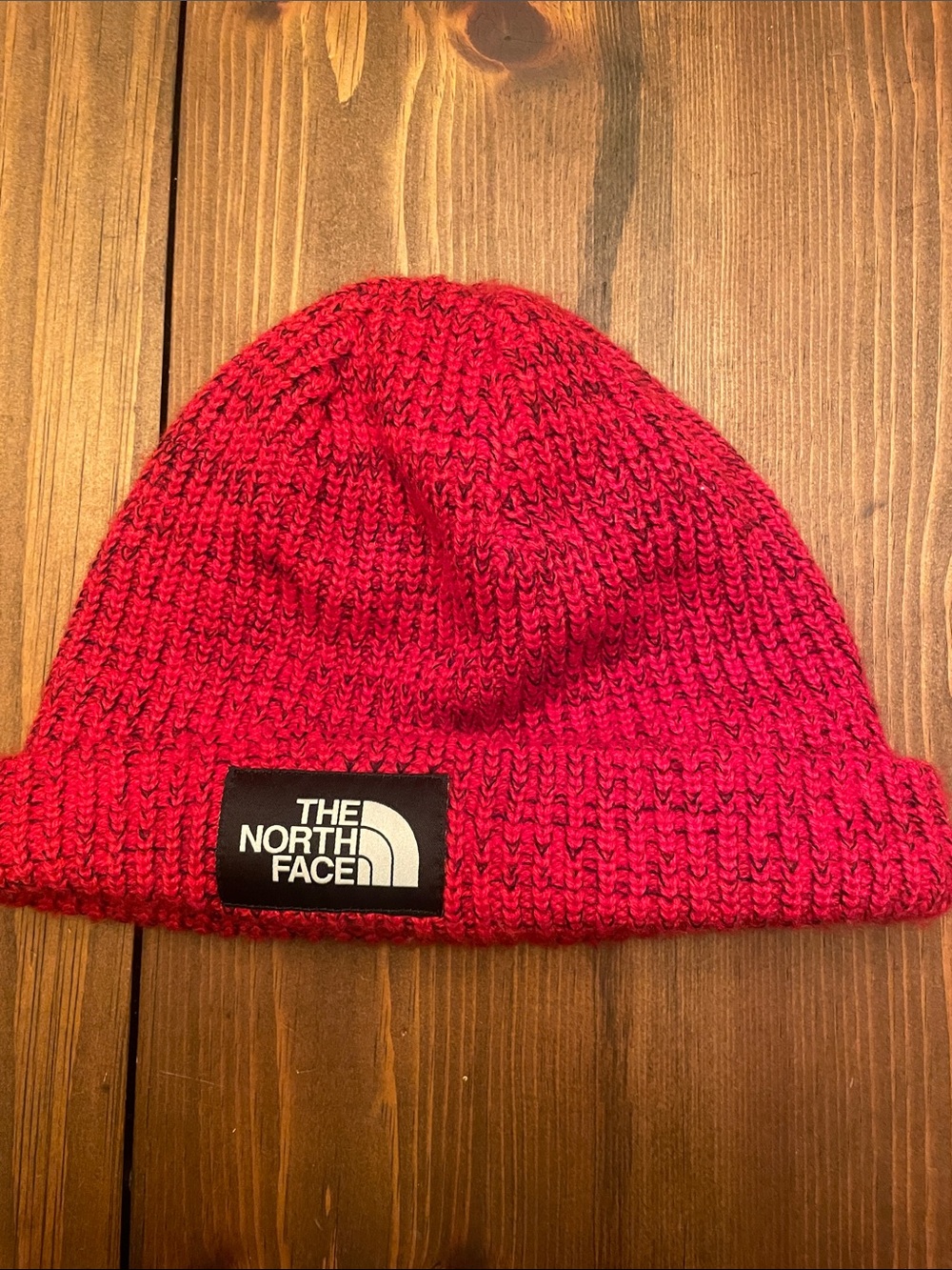 The North Face Red Knit Cuffed Beanie